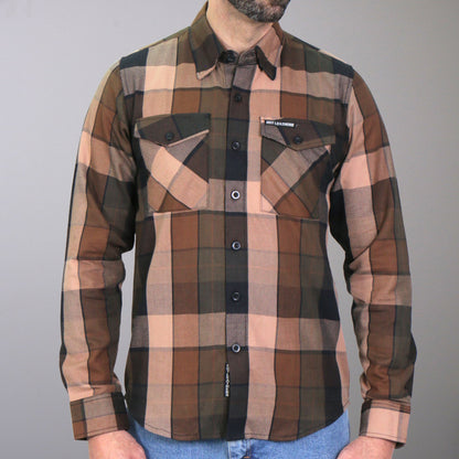 Hot Leathers Men's 'Sidewinder' Multi/Color Cotton Flannel Shirt - Button Front - Riding/Casual/ Work Wear - FLM2013
