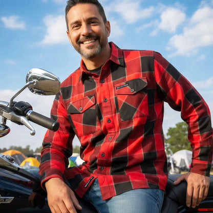 Hot Leathers Men's 'Midnight Saint' Multi/Color Cotton Flannel Shirt - Button Front - Riding/Casual/ Work Wear - FLM2019