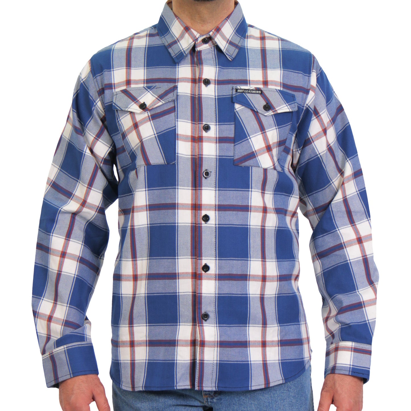 Hot Leathers Men's 'Black Lantern' Multi/Color Cotton Flannel Shirt - Button Front - Riding/Casual/ Work Wear - FLM2025