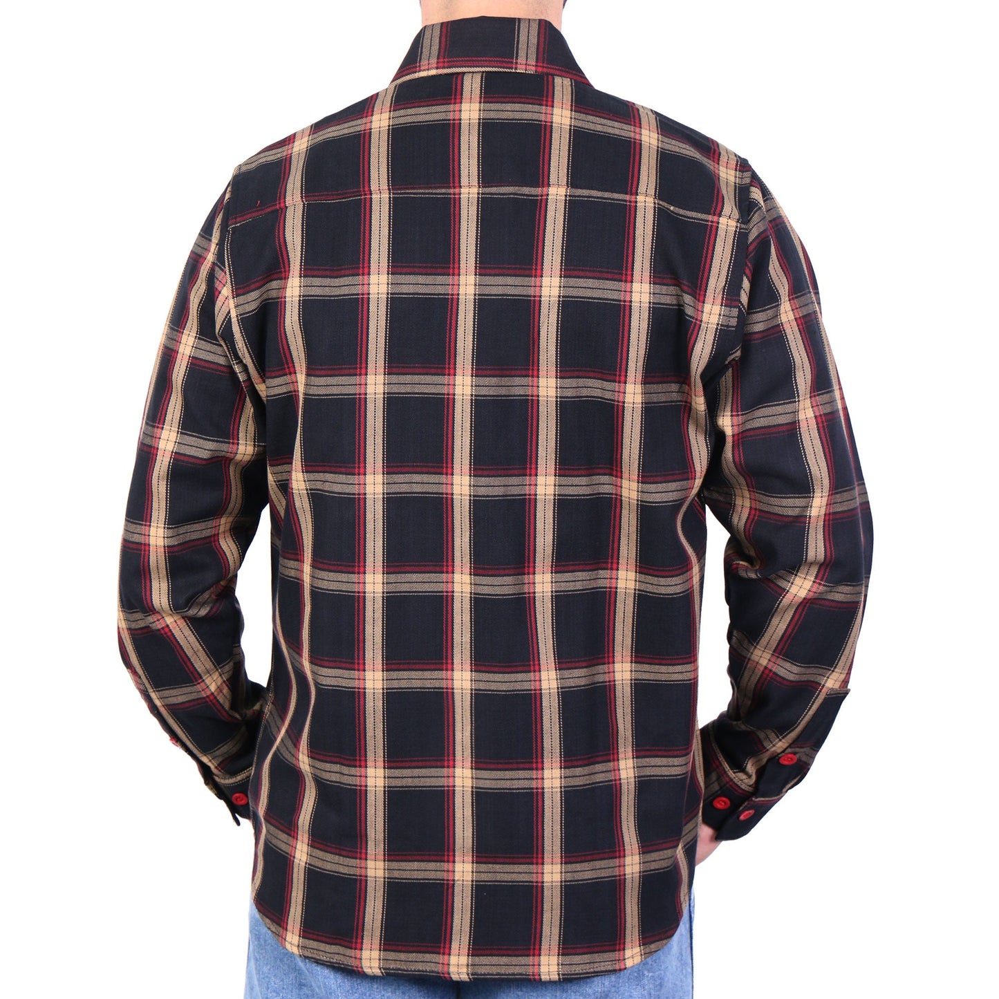 Hot Leathers Men's 'Ghost Run' Multi/Color Plaid Flannel Shirt - Button Front - Riding/Casual/ Work Wear - FLM2038