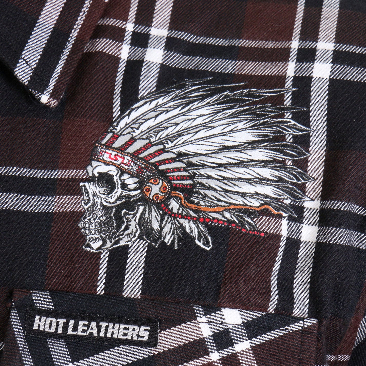 Hot Leathers Men's 'Headdress' Multi/Color Cotton Flannel Shirt - Button Front - Riding/Casual/ Work Wear - FLM2109