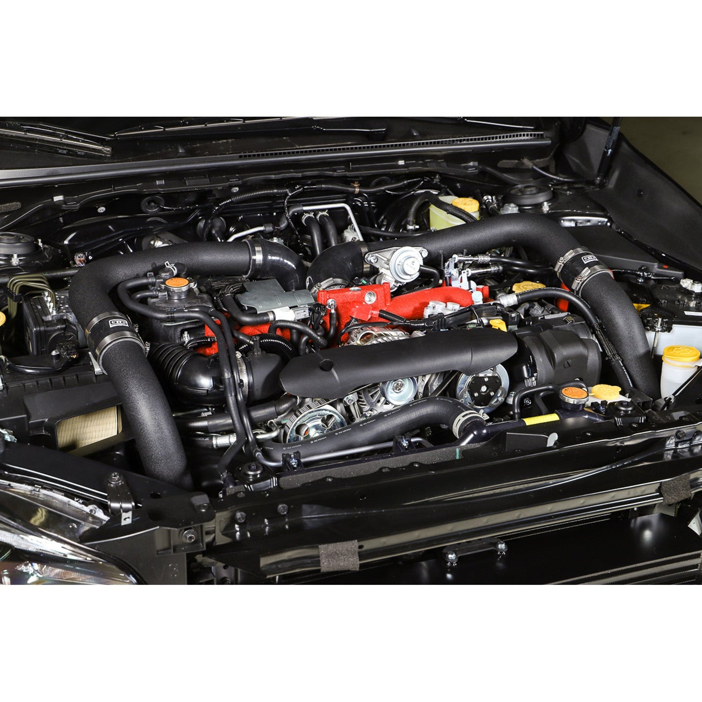 GrimmSpeed Front Mount Intercooler Kit - Black Core with Black Piping - 2015-21 Subaru STI GRM090257