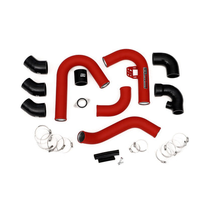 GrimmSpeed Front Mount Intercooler Kit - Raw Core with Red Piping - 2015-21 Subaru WRX GRM090238