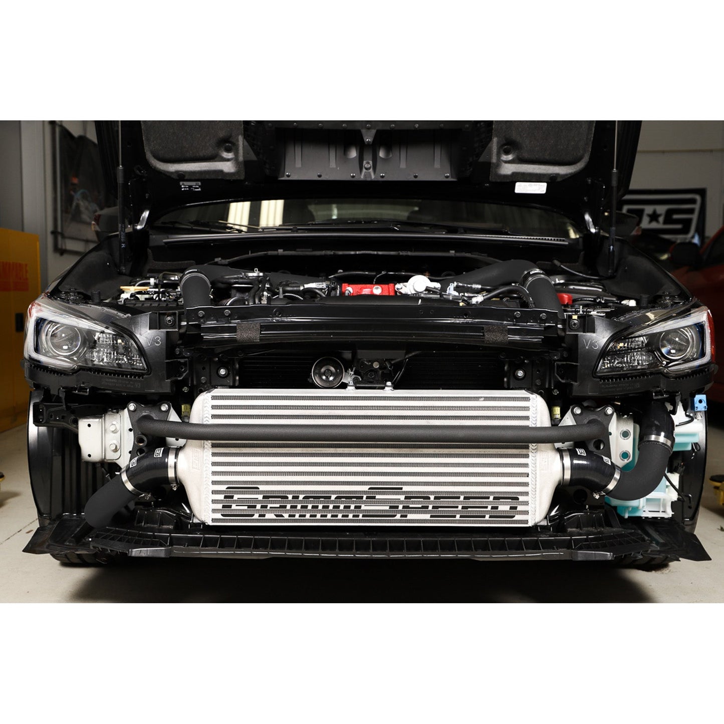 GrimmSpeed Front Mount Intercooler Kit - Raw Core with Black Piping - 2015-21 Subaru STI GRM090237