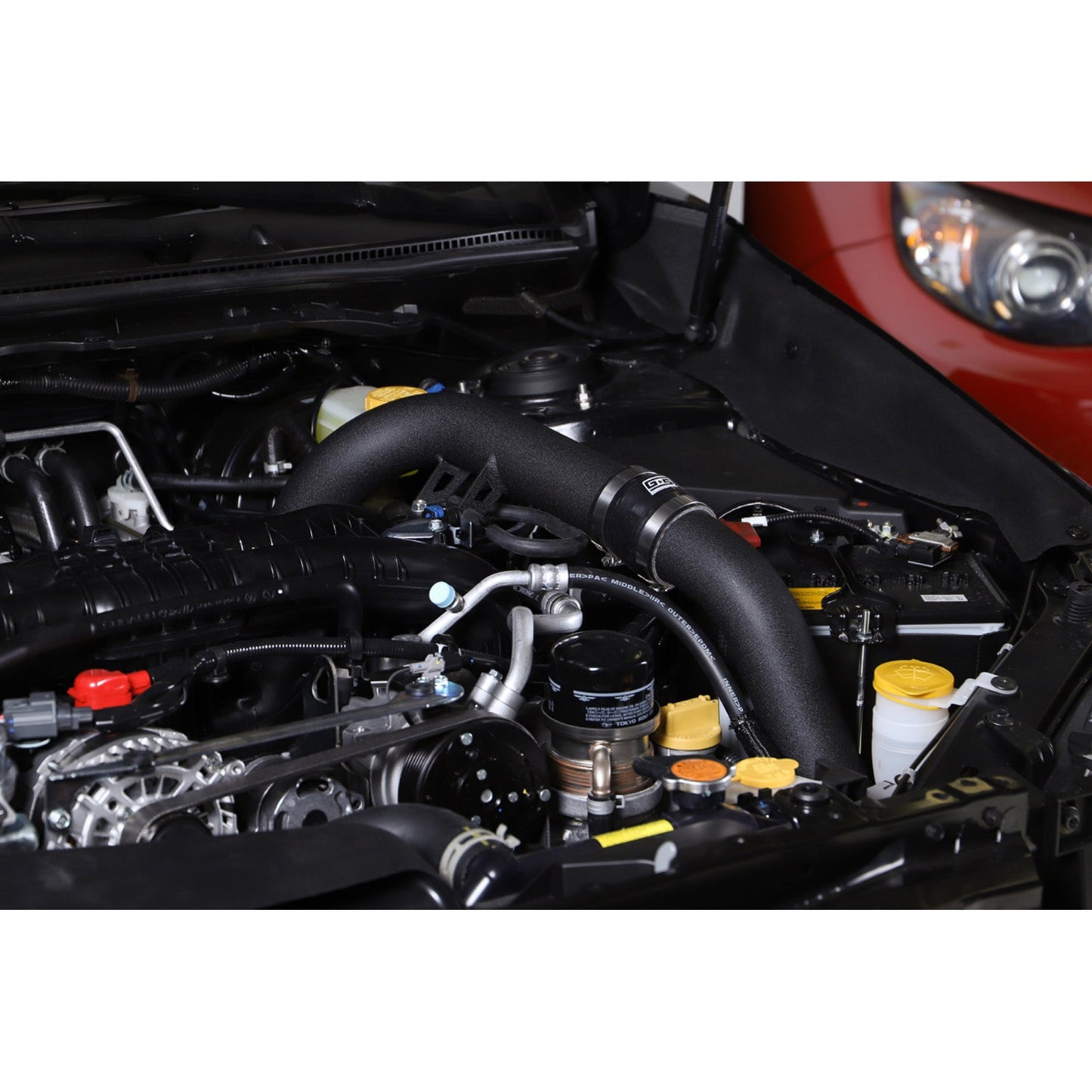 GrimmSpeed Front Mount Intercooler Kit - Raw Core with Black Piping - 2015-21 Subaru WRX GRM090239