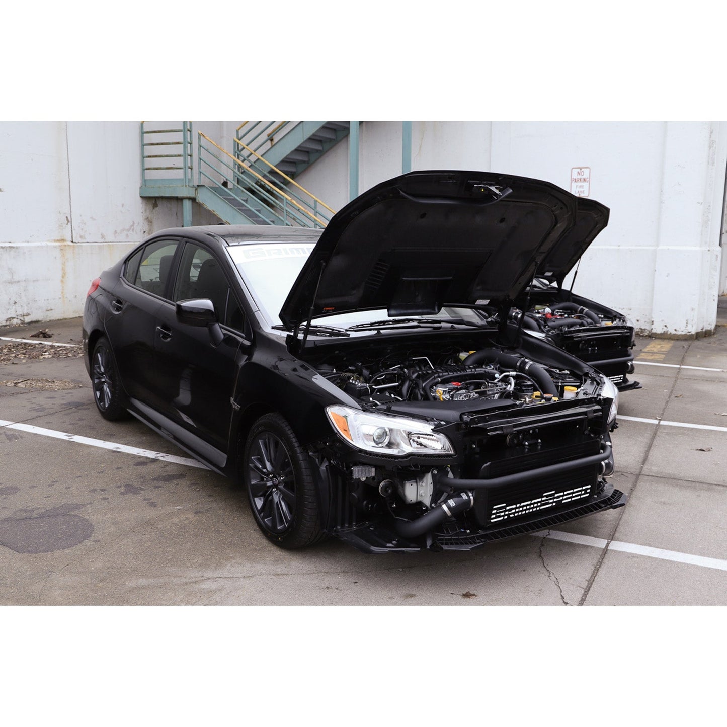 GrimmSpeed Front Mount Intercooler Kit - Black Core with Black Piping - 2015-21 Subaru WRX GRM090256