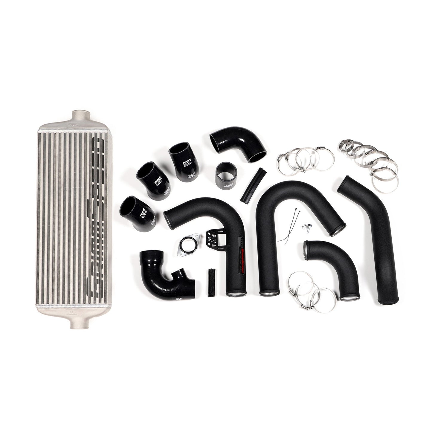 GrimmSpeed Front Mount Intercooler Kit - Raw Core with Black Piping - 2015-21 Subaru WRX GRM090239