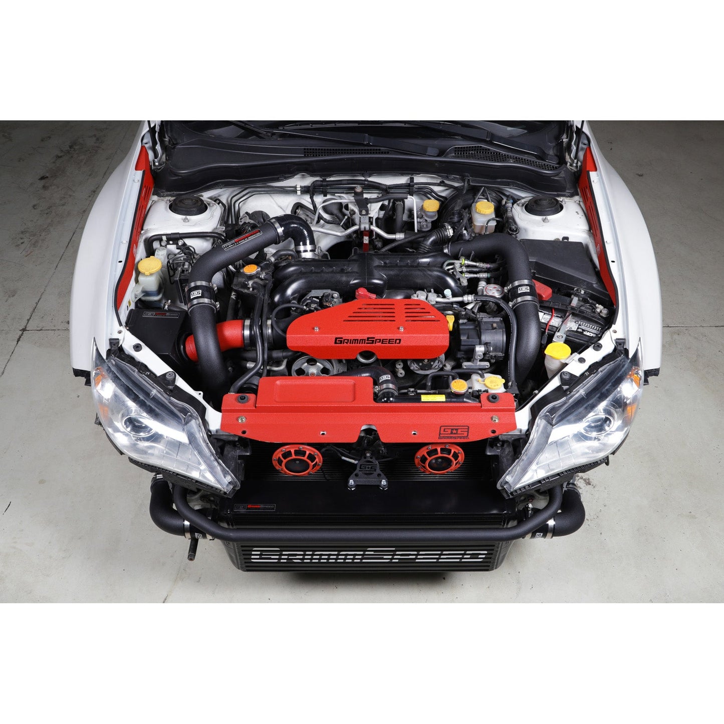 GrimmSpeed Front Mount Intercooler Kit - Black Core with Black Piping - 2008-14 Subaru WRX GRM090252