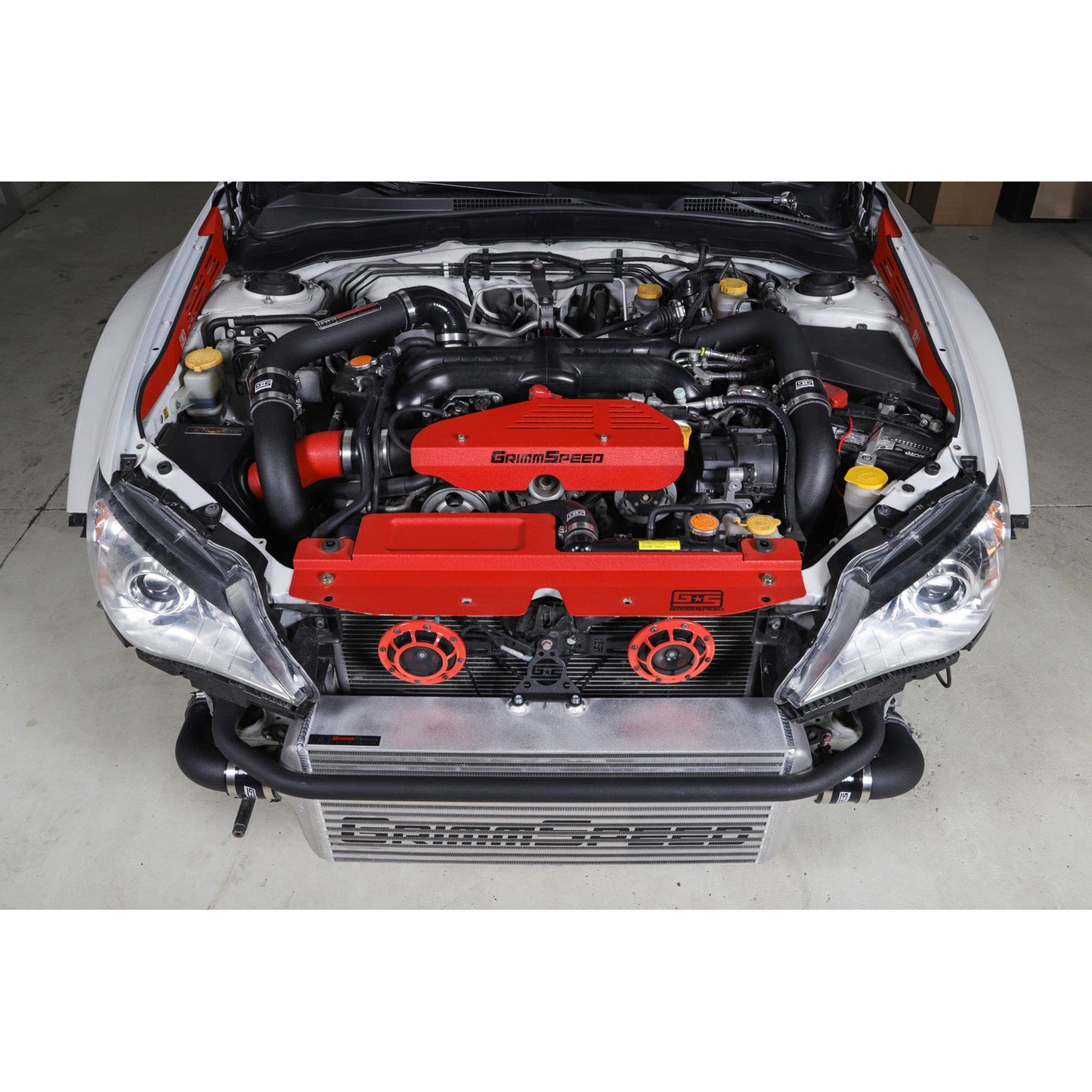 GrimmSpeed Front Mount Intercooler Kit - Raw Core with Black Piping - 2008-14 Subaru WRX GRM090230