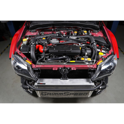 GrimmSpeed Front Mount Intercooler Kit - Raw Core with Black Piping - 2008-14 Subaru STI GRM090228