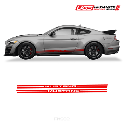 Ford Mustang Side Graphics Stripes