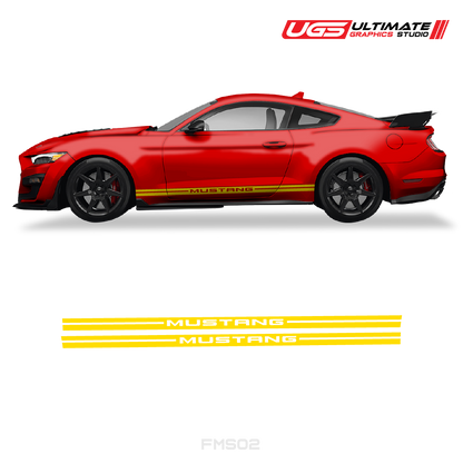 Ford Mustang Side Graphics Stripes