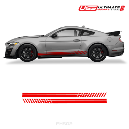 Ford Mustang Side Skirt Graphics