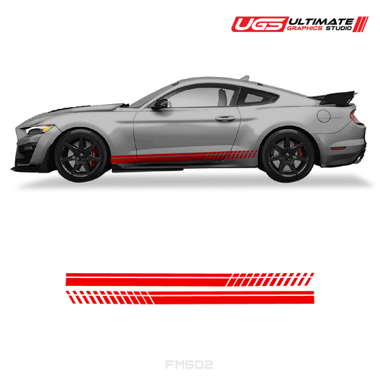 Ford Mustang Side Skirt Graphics