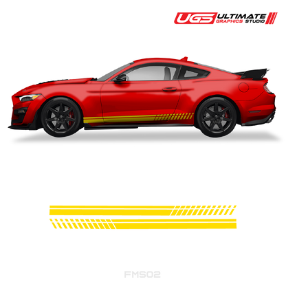 Ford Mustang Side Skirt Graphics