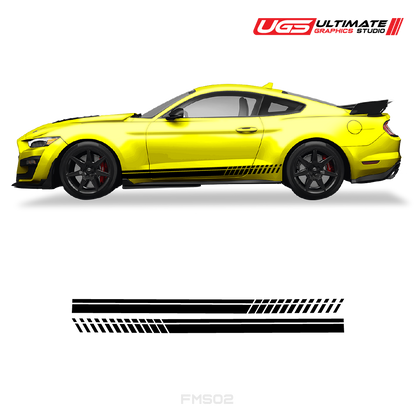 Ford Mustang Side Skirt Graphics