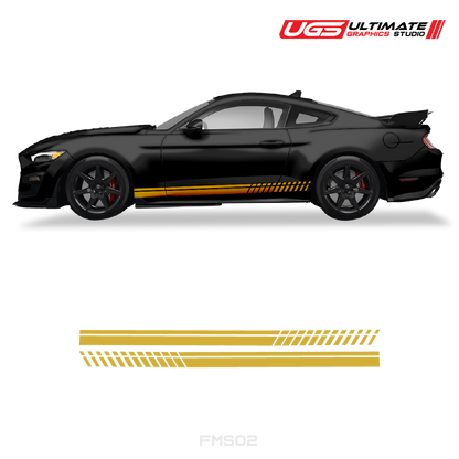Ford Mustang Side Skirt Graphics