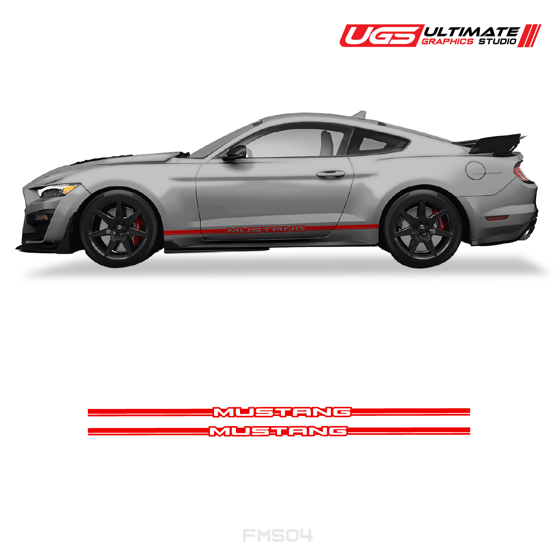 Ford Mustang Side Skirt Graphics