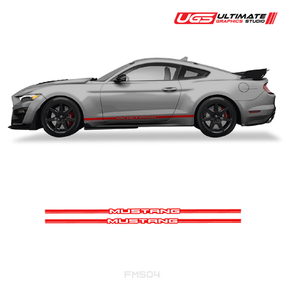 Ford Mustang Side Skirt Graphics
