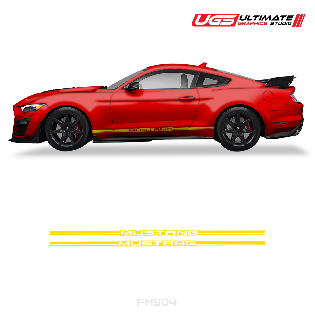 Ford Mustang Side Skirt Graphics