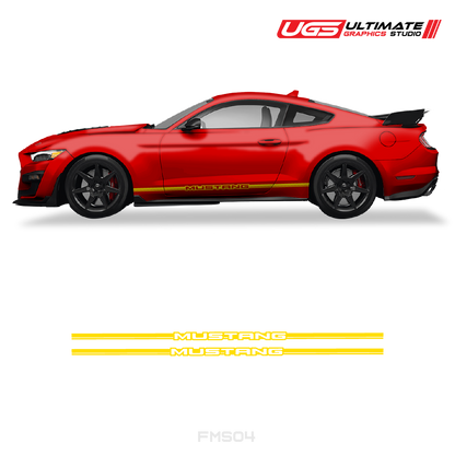 Ford Mustang Side Skirt Graphics