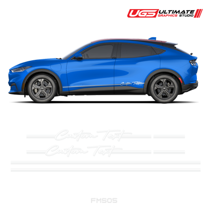 Ford Mach-E Side Stripes Custom Text