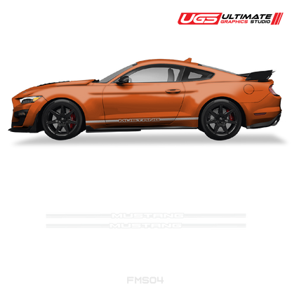Ford Mustang Side Skirt Graphics