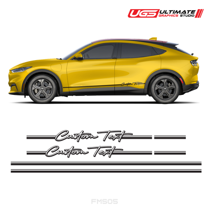Ford Mach-E Side Stripes Custom Text