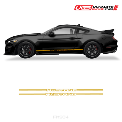 Ford Mustang Side Skirt Graphics