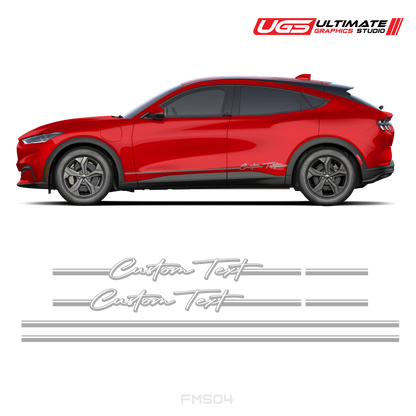 Ford Mach-E Side Stripes Custom Text