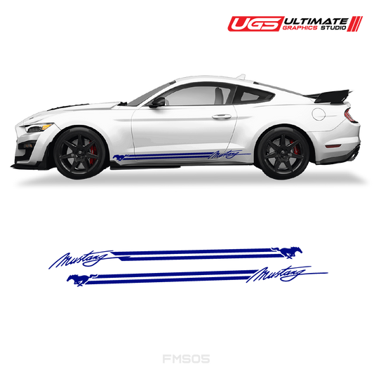 Ford Mustang Side Skirt Graphics