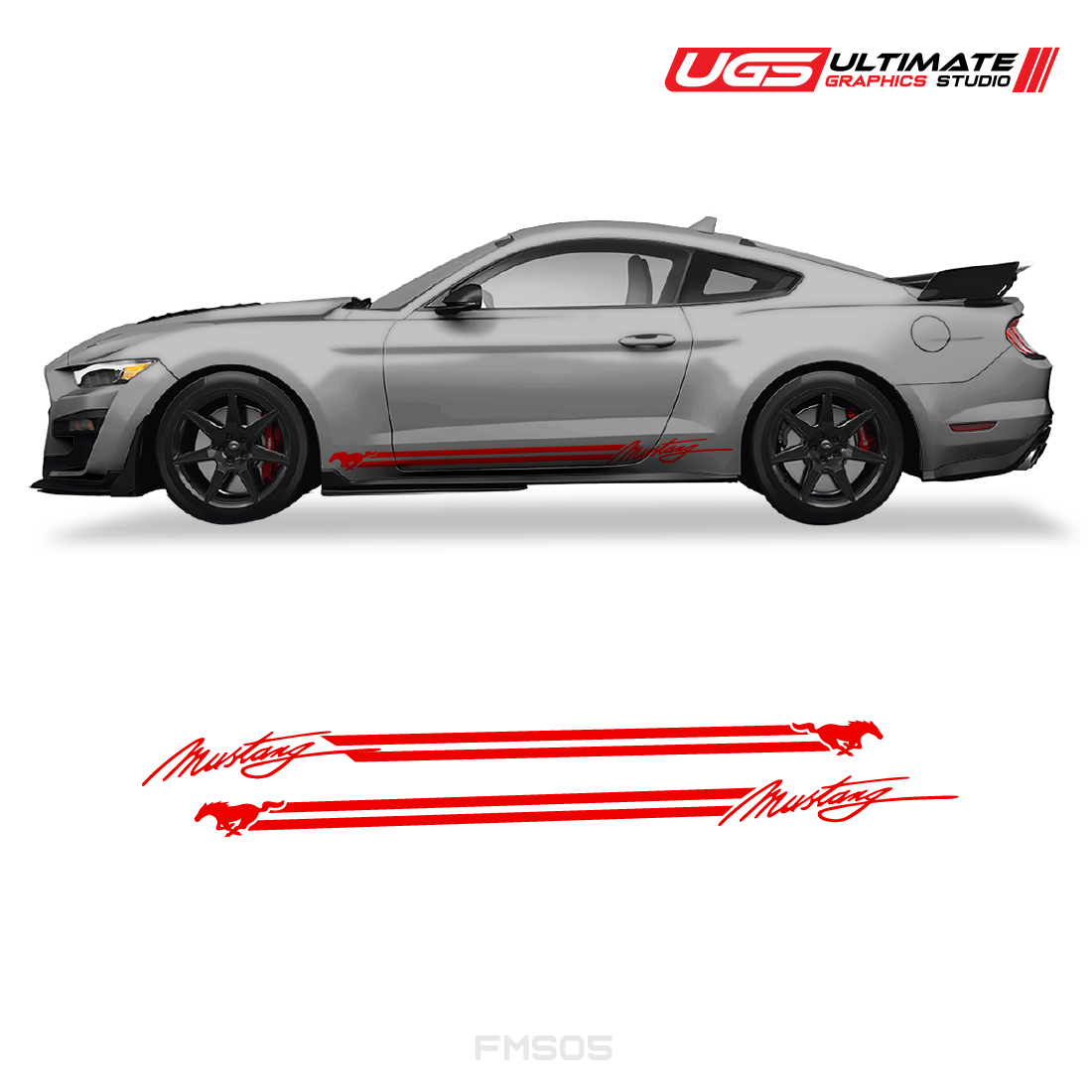Ford Mustang Side Skirt Graphics