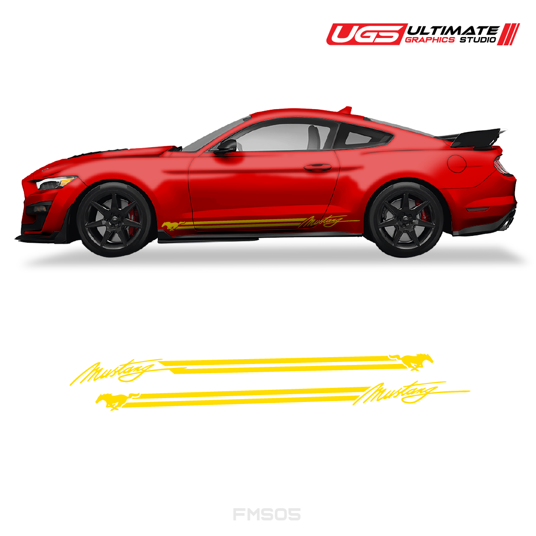 Ford Mustang Side Skirt Graphics