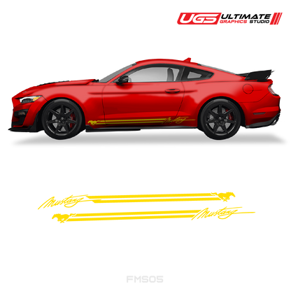 Ford Mustang Side Skirt Graphics