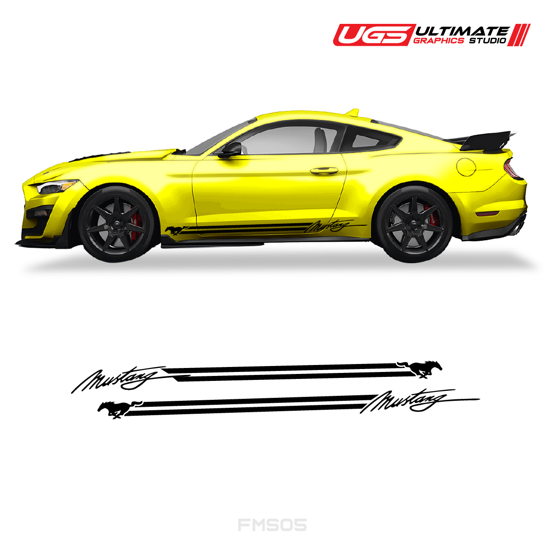 Ford Mustang Side Skirt Graphics
