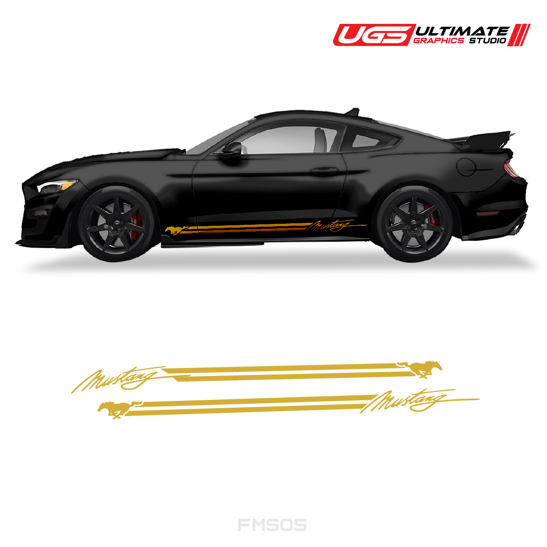 Ford Mustang Side Skirt Graphics