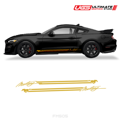 Ford Mustang Side Skirt Graphics