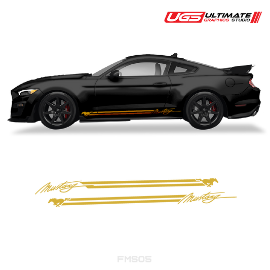 Ford Mustang Side Skirt Graphics