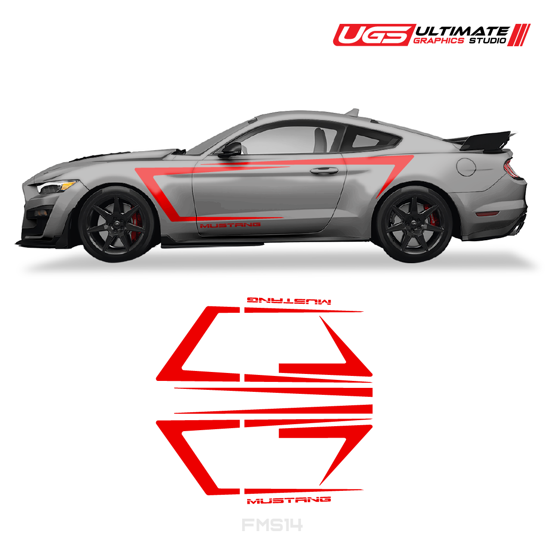 Ford Mustang Side Door Stripes Graphics
