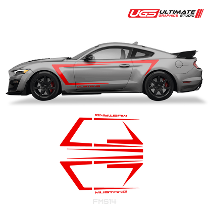 Ford Mustang Side Door Stripes Graphics