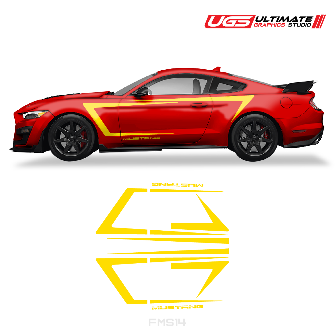 Ford Mustang Side Door Stripes Graphics