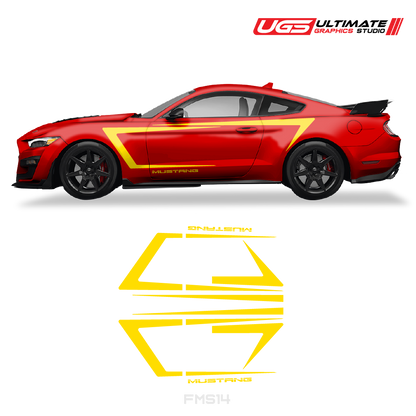 Ford Mustang Side Door Stripes Graphics