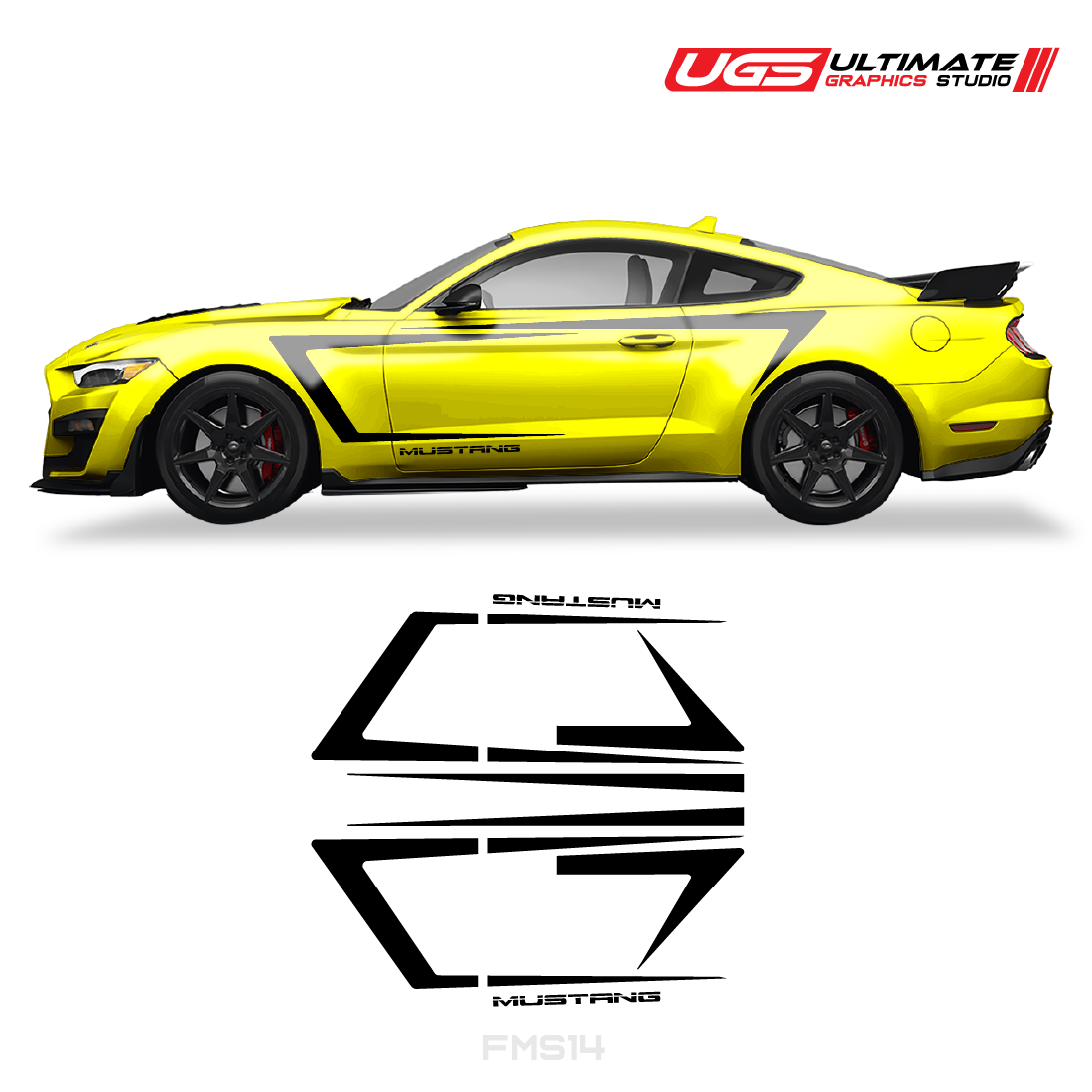 Ford Mustang Side Door Stripes Graphics