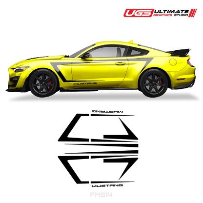 Ford Mustang Side Door Stripes Graphics