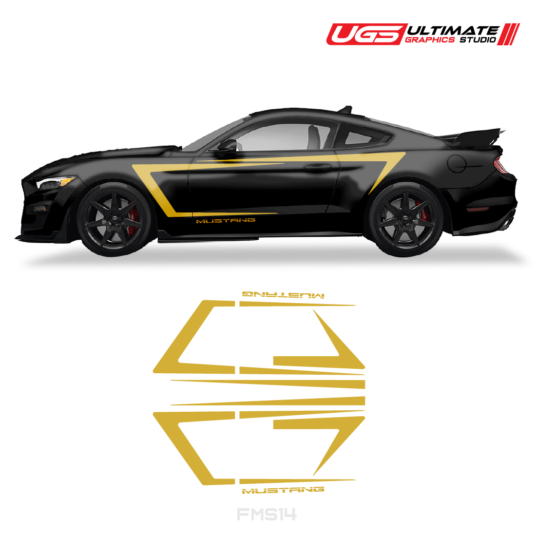 Ford Mustang Side Door Stripes Graphics