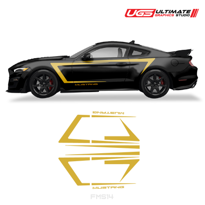 Ford Mustang Side Door Stripes Graphics