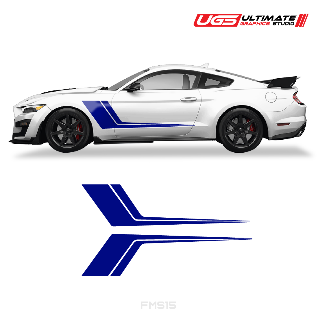 Ford Mustang Side Door 2 Color Graphics