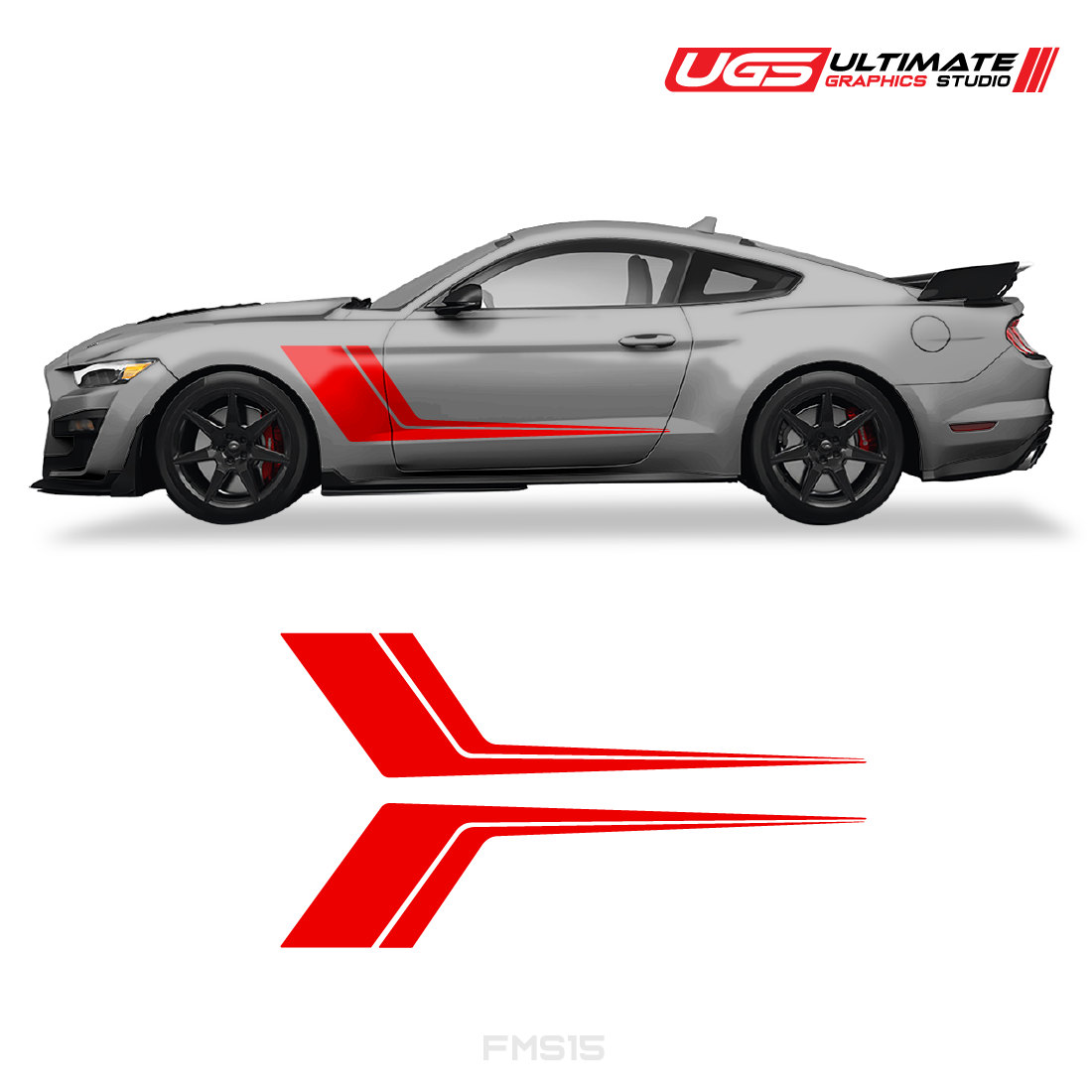 Ford Mustang Side Door 2 Color Graphics