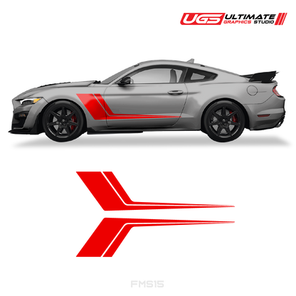 Ford Mustang Side Door 2 Color Graphics