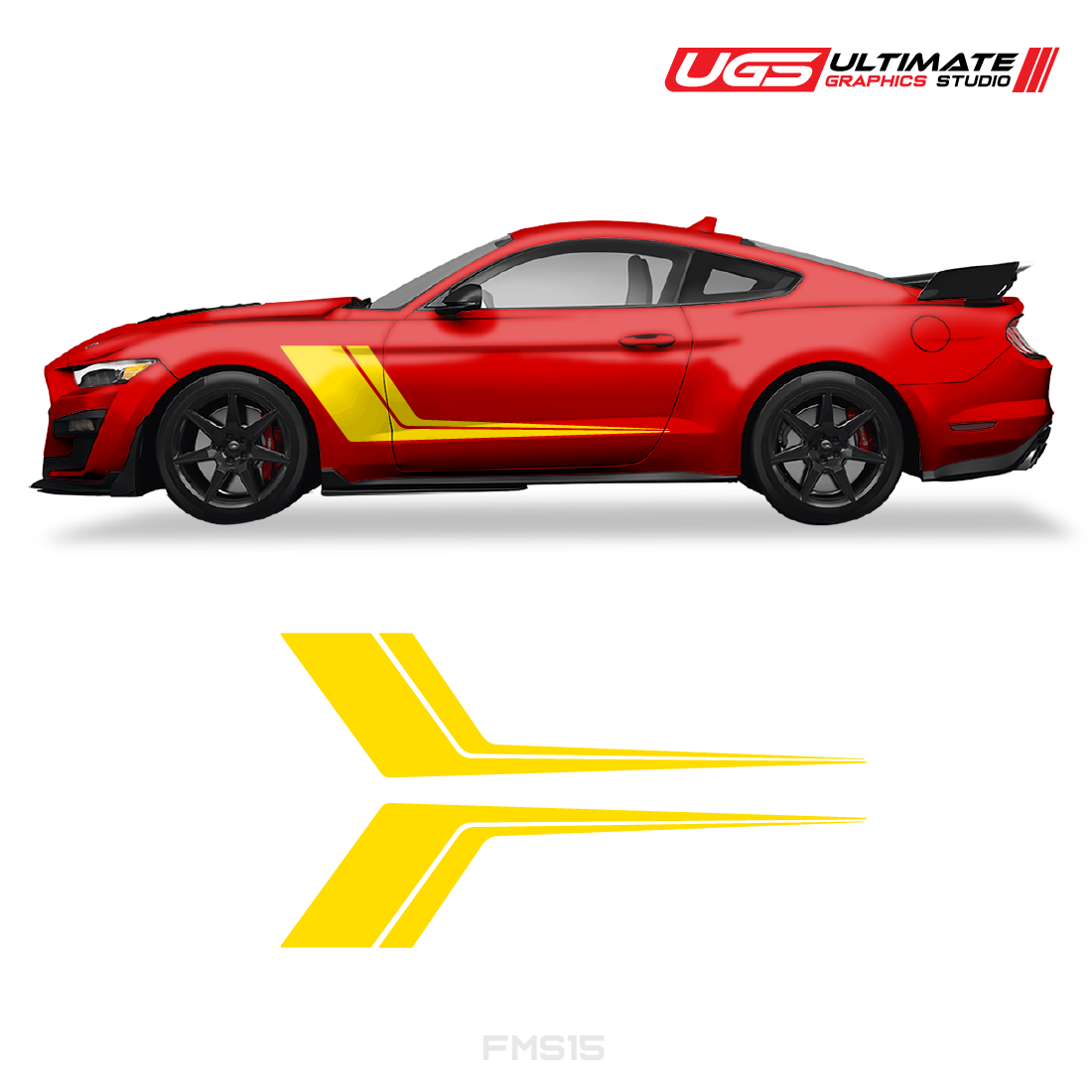 Ford Mustang Side Door 2 Color Graphics
